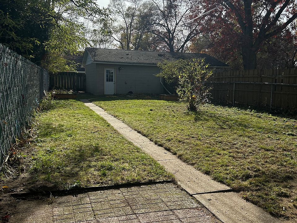 Private back yard and detached garage