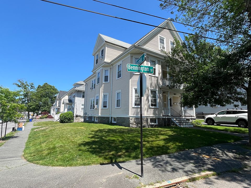 Nice corner lot allows lots of privacy and light for apartment. Home sits on a hill so 3rd floor has nice views.
