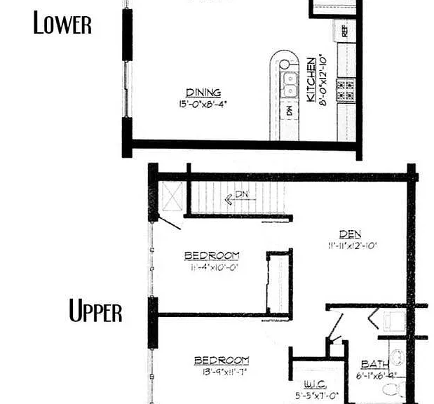 2 Bed + Den / 1.5 Bath - 1,412 SF 2 Bed + Den / 1.5 Bath - 1,412 SF