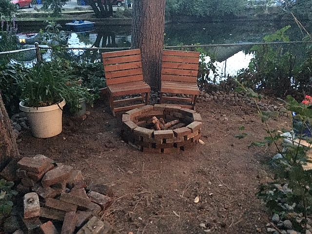 Creekside Fire Pit in Back