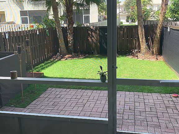 Fenced yard