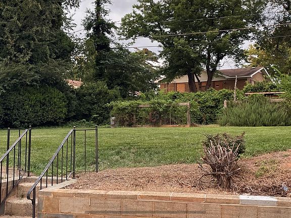 Backyard and garden area