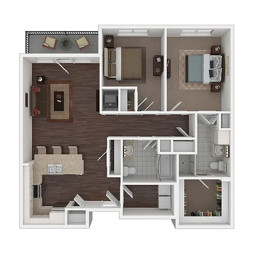 Floor plan 2 Bedroom Traditions