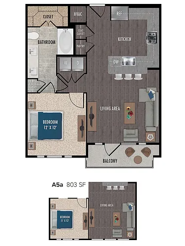 Floor plan A5-1X1
