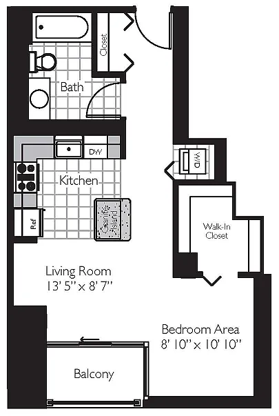 Floor plan STUDIO 16 - THE SHOREHAM
