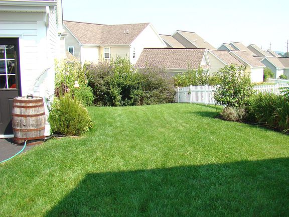 L-shaped back yard