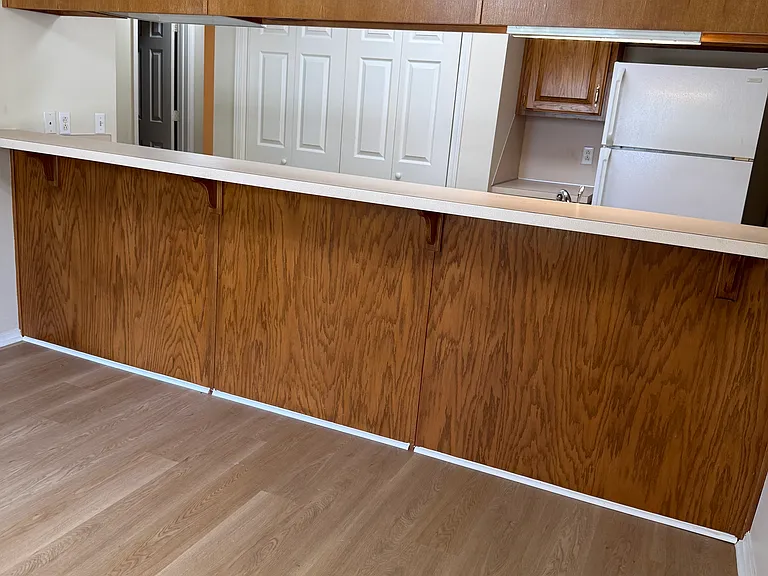 Pass thru & Countertop bar between dining area and kitchen