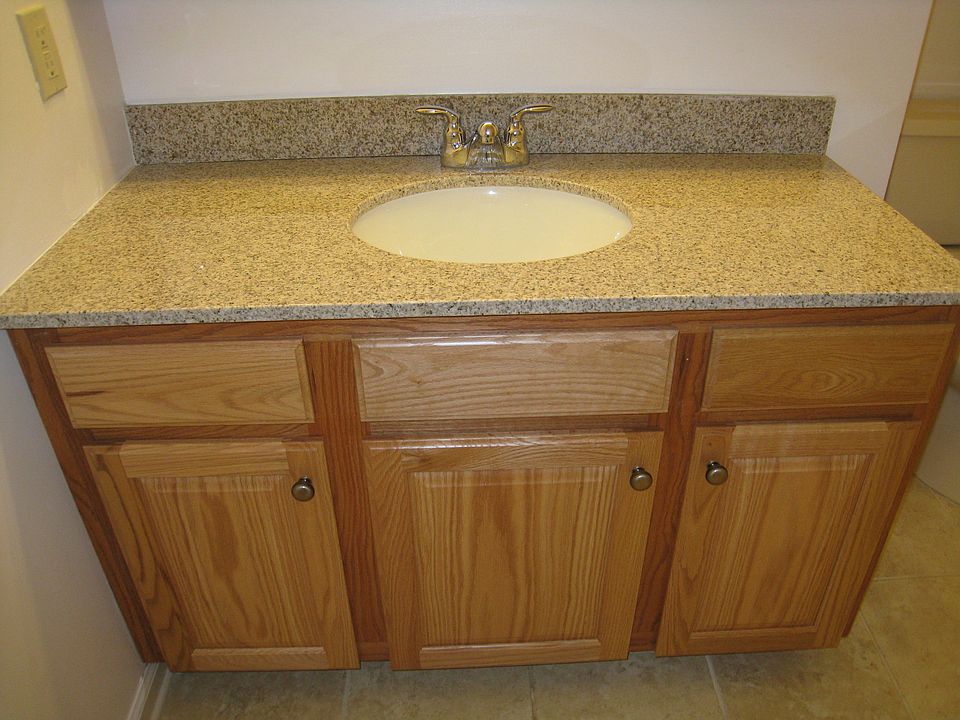 Granite countertops in bathroom!!