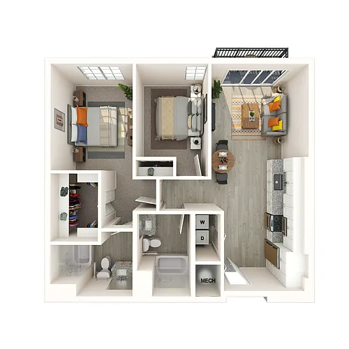 Floor plan 2 Bed/2 Bath