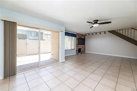 Dining Area / Family Room with Fire Place