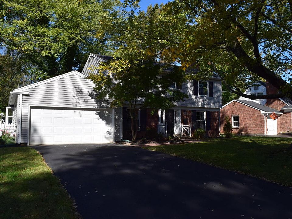 front view with attached garage