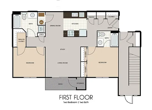 Floor plan 2 Bedroom 2 Bath