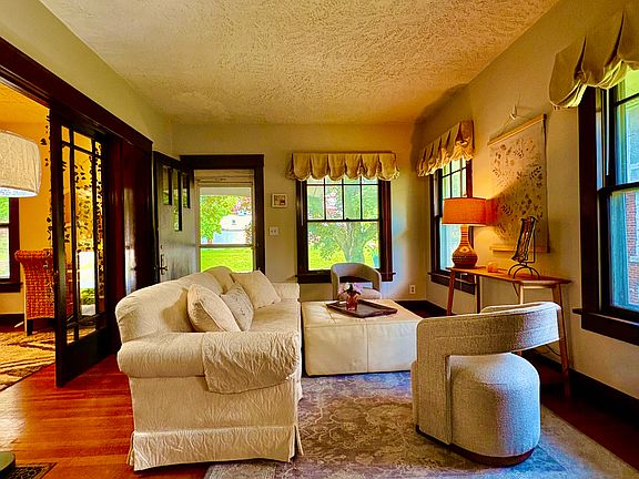 Living room custom window treatments