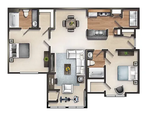 Floor plan The Magnolia (Sunroom)