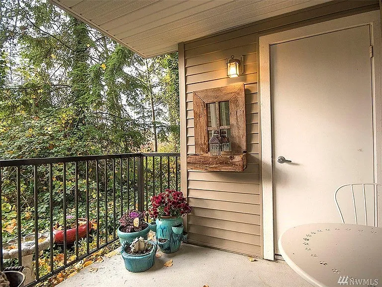 Private patio with a scenic view