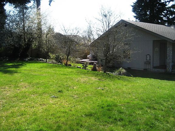 Yard is beautiful when everything is in bloom.