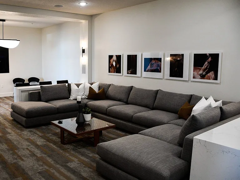 Entertainment Lounge with Gaming Station and Pool Table