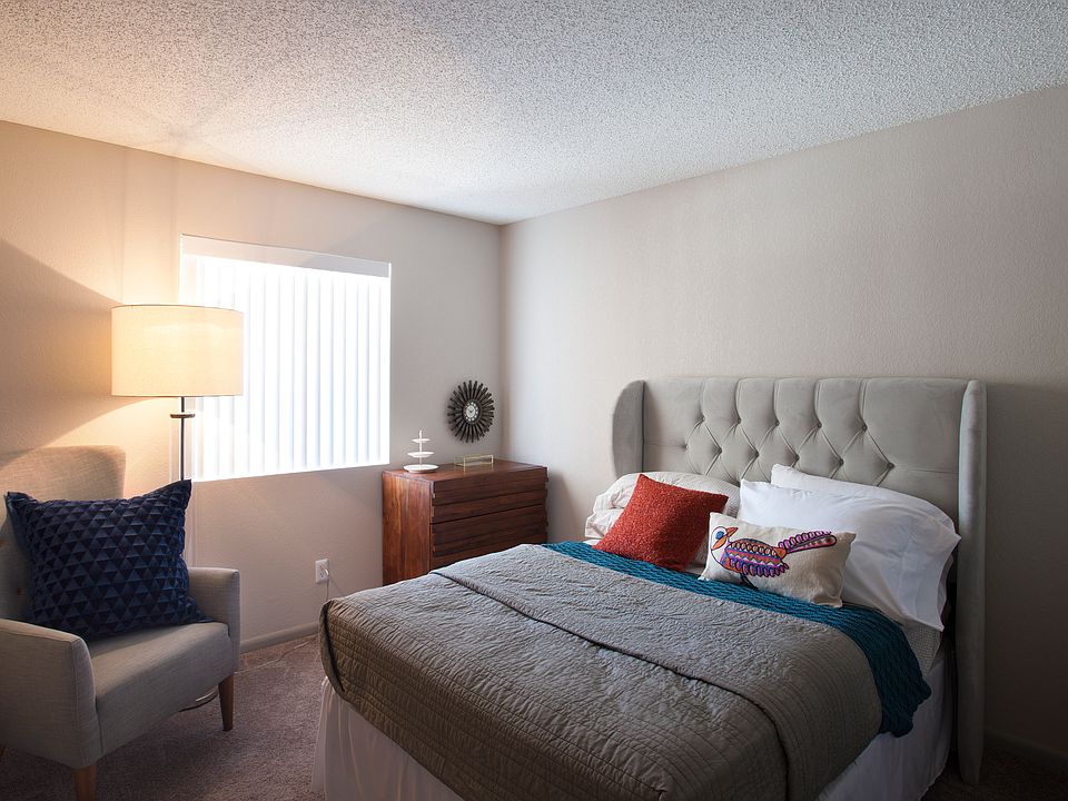 The bedroom includes a large closet and sits next to the full bathroom