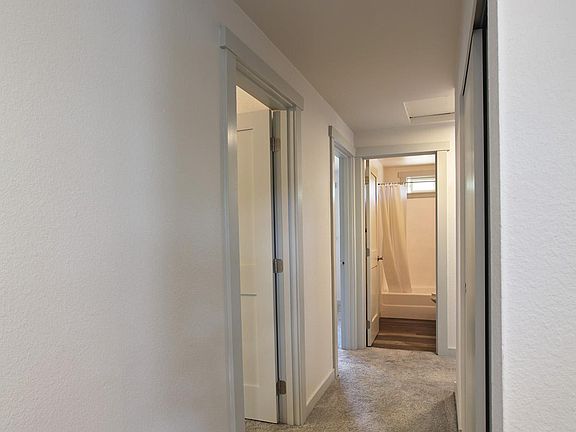 Bedrooms and bath off the main hallway