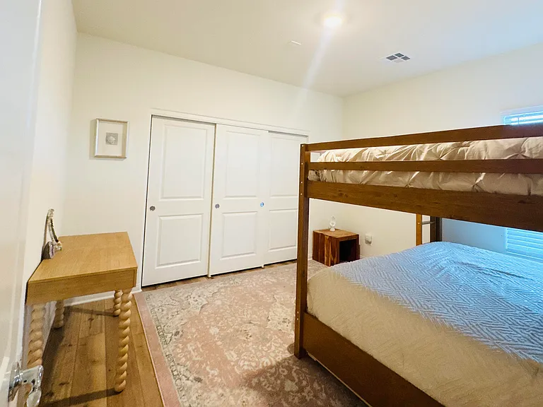 Queen Bunk Beds with writing desk and XL closet
