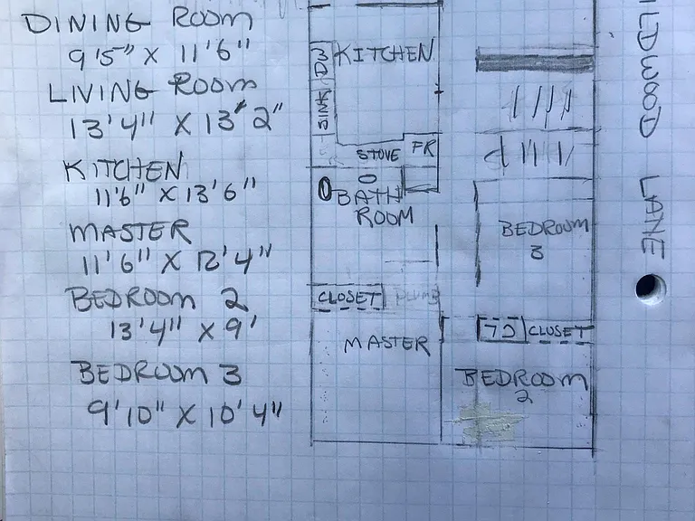 Upstairs schematic.