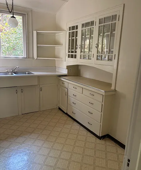 Kitchen with built in hutch and buffet