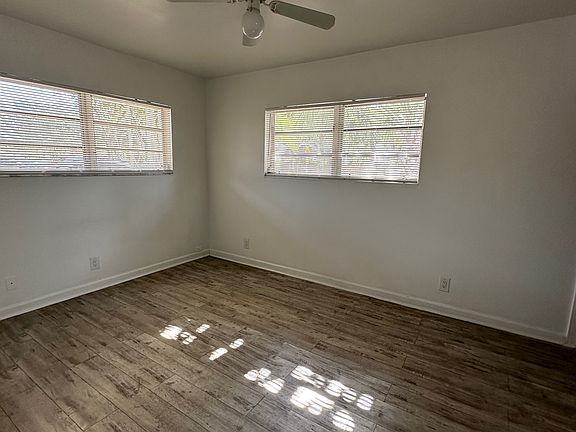 Wood floors in bedroom