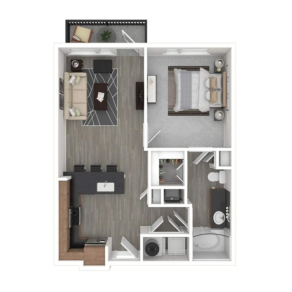 Floor plan 1 Bedroom - A2