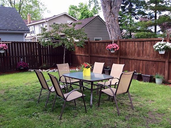Back Yard depicted with furniture