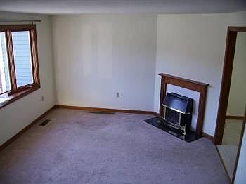 gas fireplace in living room