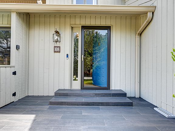 Front entrance with pony door to front porch