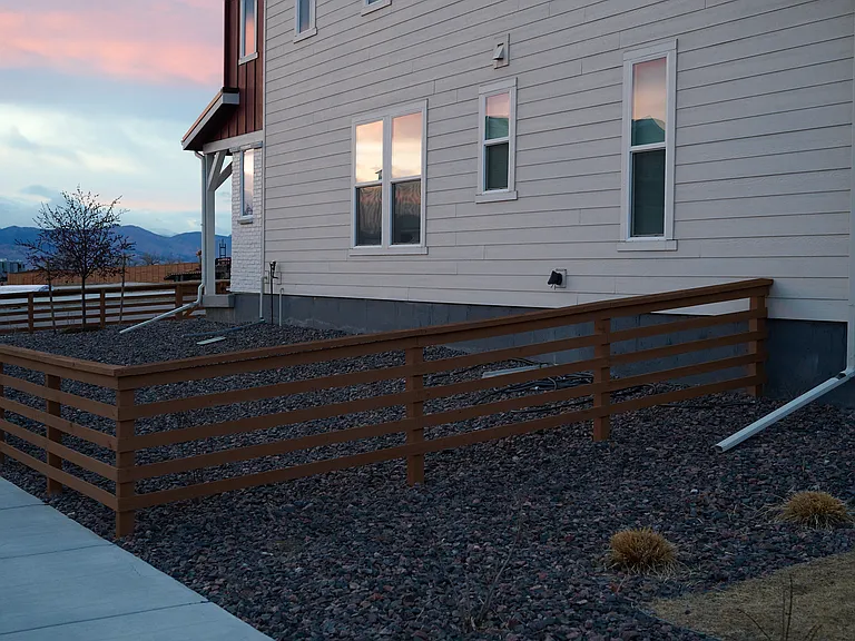Side yard with views of the mountains.