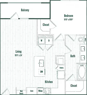 A5a | 1 bed 1 bath | 803 sq ft A5a | 1 bed 1 bath | 803 sq ft