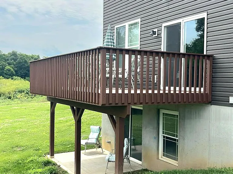 Back deck and patio
