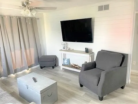 Smart TV for plenty of entertainment options. Queen sleeper sofa for overnight guests.