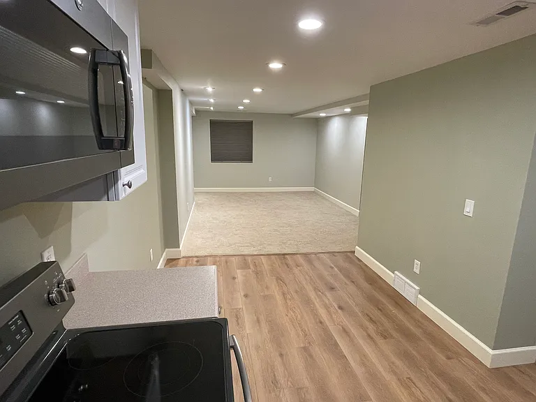 View dining area and living room