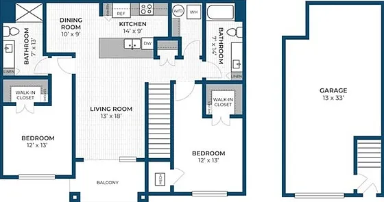 Floor Plan 2E | Seasons at Plainfield | Apartments in Plainfield, IL Floor Plan 2E | Seasons at Plainfield | Apartments in Plainfield, IL
