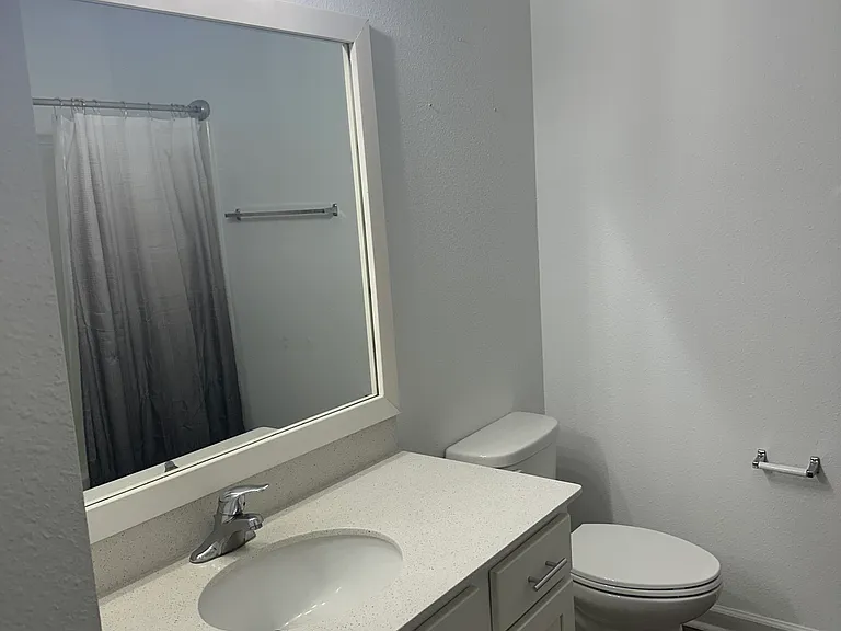 2nd Bathroom with new light fixtures