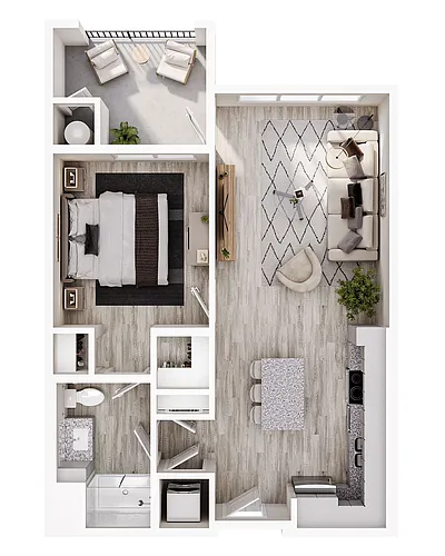 Floor plan 1 Bedroom