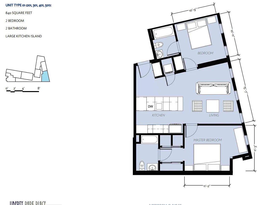 Floor plan 2 Bedroom