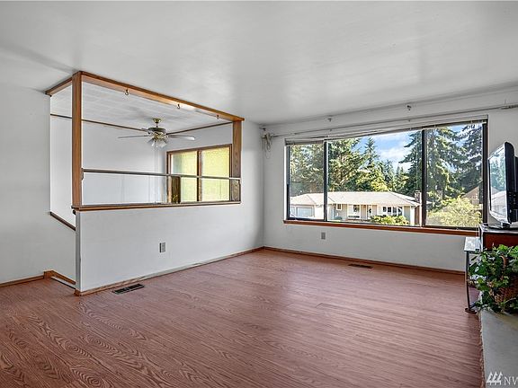 Living room, looking towards entry.