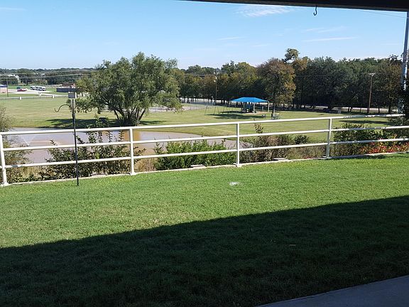 Beautiful view from back porch overlooking pond and park