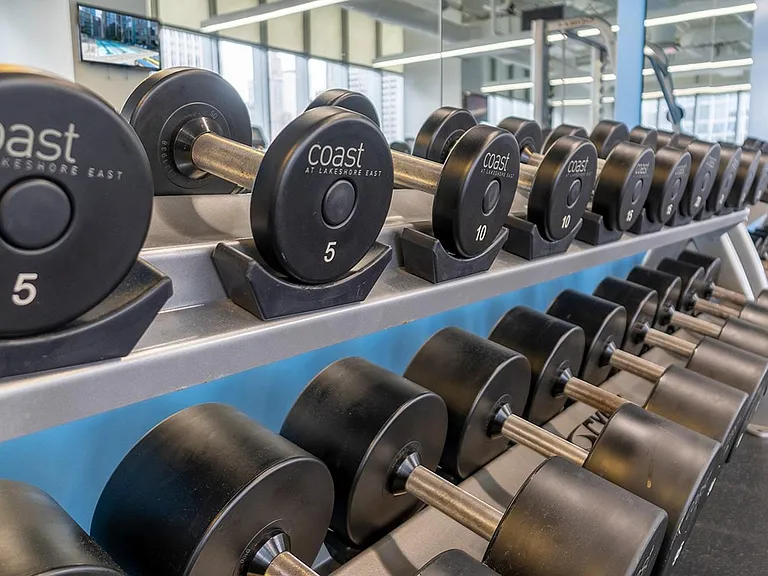 Free weights and more in the well-appointed Coast fitness center
