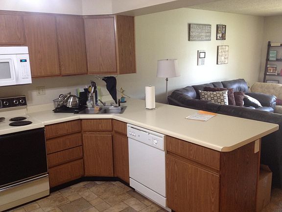 Kitchen opens to the living room.