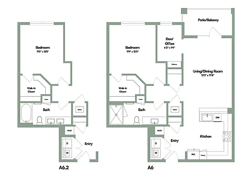 Floor plan The Luminary | 1 Bed | 1 Bath