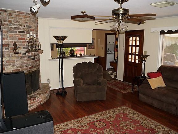  Cozy den with corner fireplace