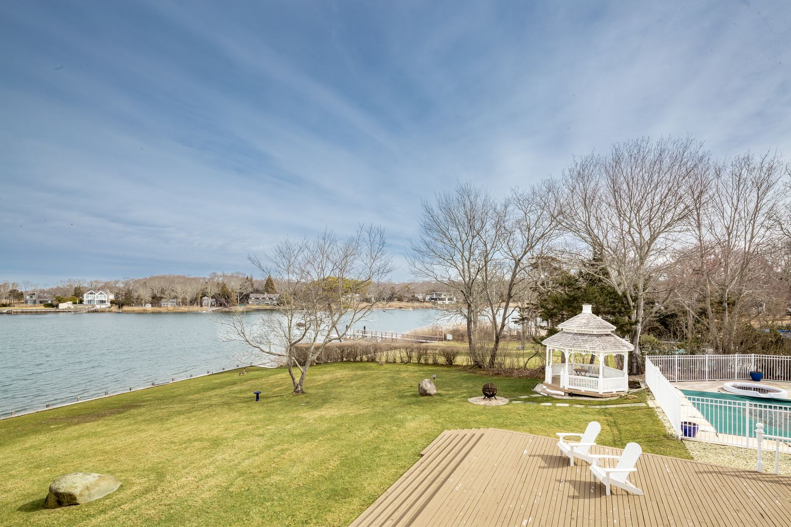 pool, gazebo, fire pit