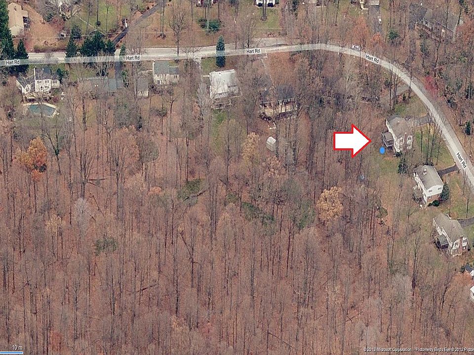 aerial view- backs to woods