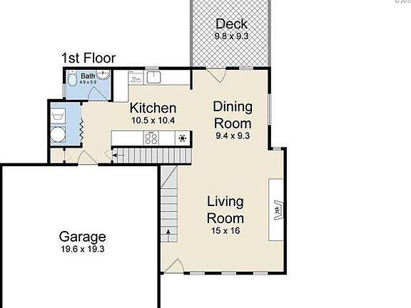 Main level floor plan.