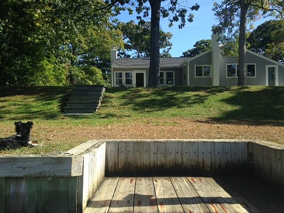 back yard view from the dock